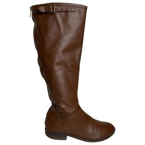 Steve Madden Agnes Brown Faux Leather Riding Boots Size 7.5